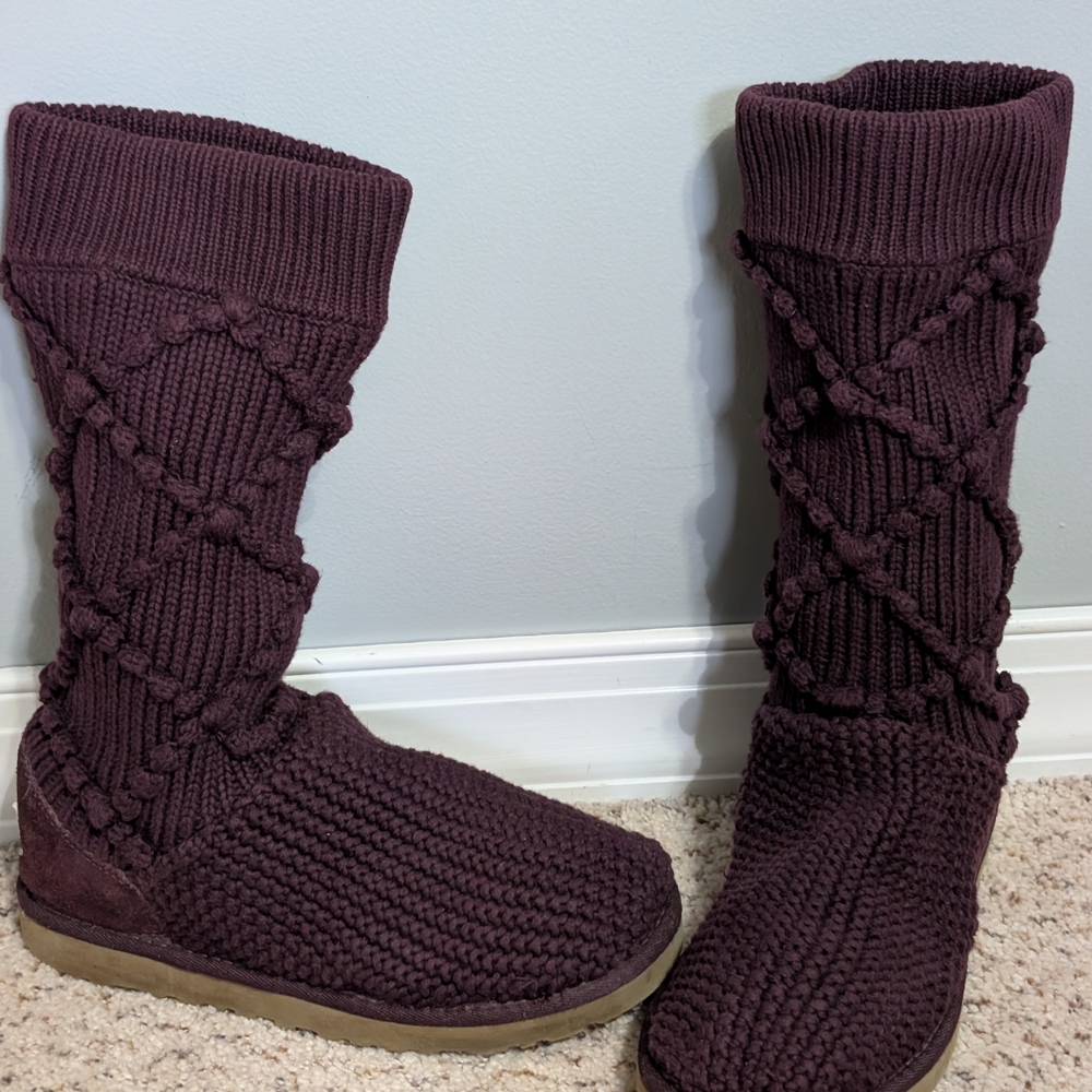 CLEARANCE!!! Ugg Australia Argyle Knit Sweater Boots Women’s 7
